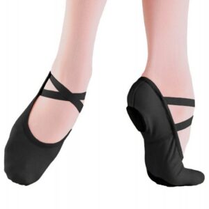 Black Split Sole Ballet Shoes